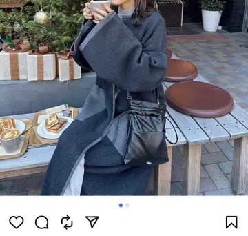 플레어 슬리브 롱 코트