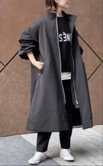 spick and span 충전솜 볼륨 슬리브 롱 코트 36