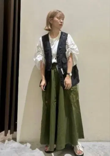 니코앤드 스트링 카고 플레어 스커트