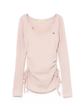 Lala shirring ribbon tops pink