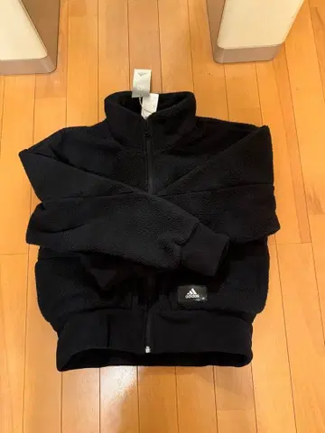 adidas 블랙 플리스 자켓