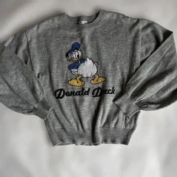 Disney 도널드 덕 긴팔 스웨터 그레이