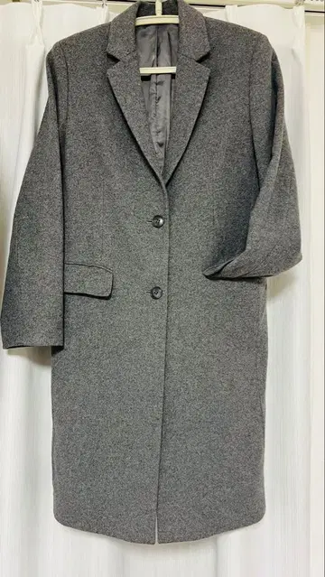 UNIQLO 롱 코트 그레이 90% 울