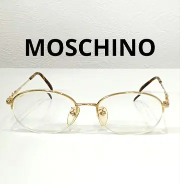[ MOSCHINO ] 골드 오벌 프레임 안경