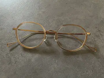JINS 골드 x 클리어 오벌 안경