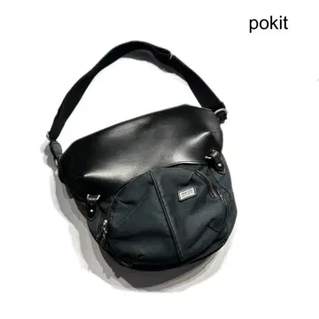 레어 모델 영국 pokit 포킷 캔버스 가죽 숄더 메신저 백