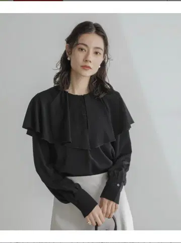 케이프 블라우스 NANO universe 나노 유니버스 상의 셔츠