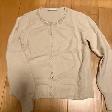 ANAYI 펄 장식 니트 가디건