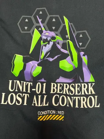 에반게리온 UNIT-01 베르세르크 T셔츠 초호기 XL