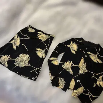 꽃무늬 벨벳 셋업