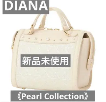 미사용 새상품 다이애나 펄 포인트 미니 보스턴 화이트