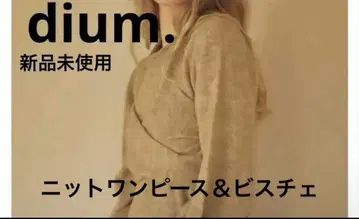 [ 미사용 새상품 ] dium. 뷔스티에 세트 니트 원피스