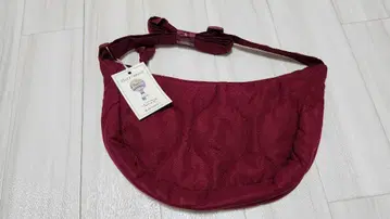 버건디 퀼팅 숄더백