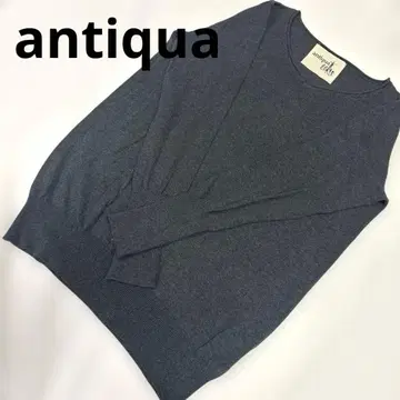antiqua 안티카 V넥 스웨터 그레이 상의 코튼 100%