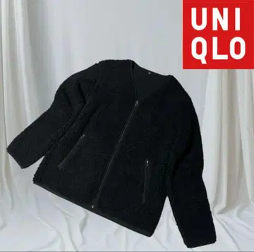 유니클로 보아 자켓 블랙 L