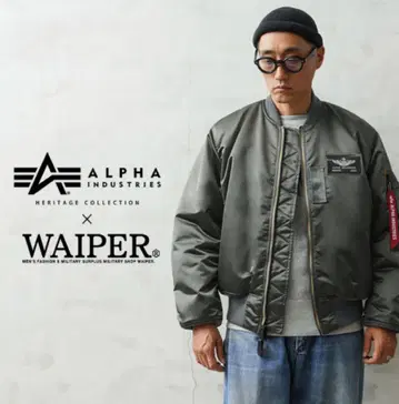 ALPHA INDUSTRIES x WAIPER MA-1 그레이 25aw