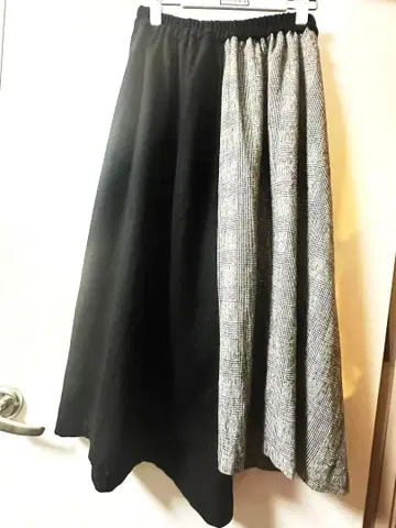 오스모시스 배색 바이컬러 롱 스커트