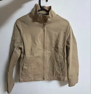 베이지 스탠드 카라 자켓