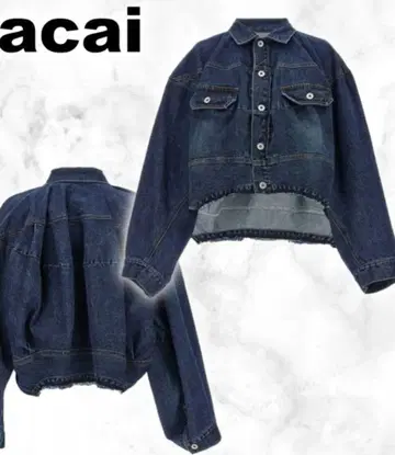 24SS 사카이 sakai 크롭 데님 블루종