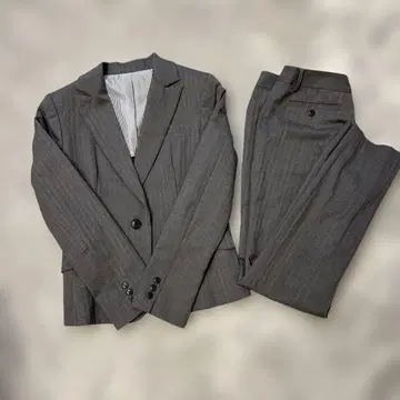 컴시즘 그레이 스트라이프 비즈니스 정장 상하의 L 사이즈