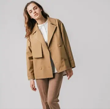 LACOSTE 숏 트렌치코트 베이지