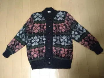 안감 부착 스웨터 자켓 모헤어