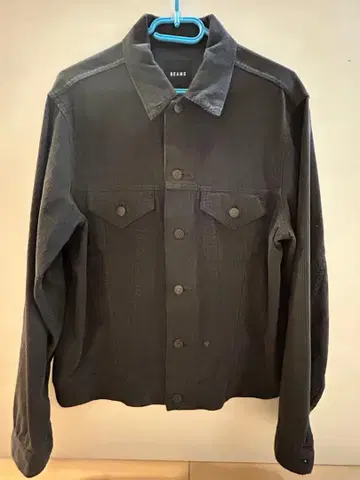 BEAMS 블랙 코듀로이 자켓