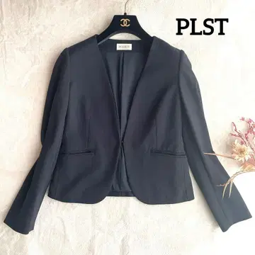 PLST 플라스테 네이비 네이비 인기 노카라 자켓 S