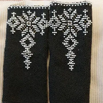 비즈 뜨개질 암워머