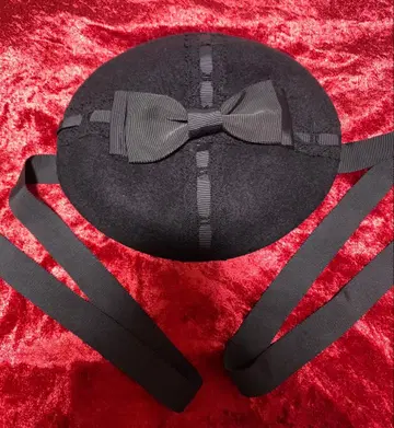 베이비더스타즈 샤인브라이트 리본 포함 베레모 블랙 x 블랙