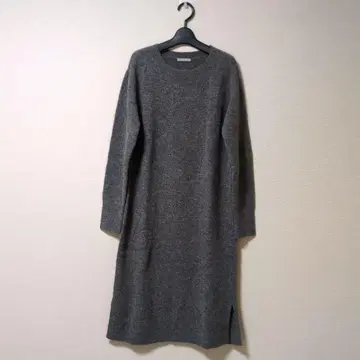 theory luxe 그레이 긴팔 롱 니트 원피스