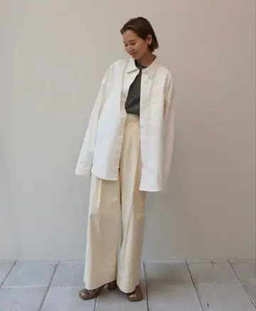 TODAYFUL 코튼 오버 셔츠 화이트