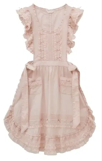 새상품 핑크하우스 로즈 레이스 사용 프릴 타브리에