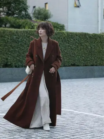 etre tokyo 사이드 슬릿 롱 체스터 코트