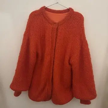 AMERI 빨간색 오렌지 가디건