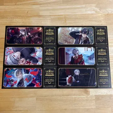 니지산지 쿠츠하 팝업 혜택 티켓풍 카드 컴프 6종