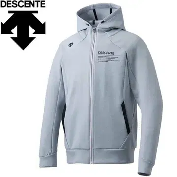 DESCENTE 풀 집업 후드티 라이트 그레이