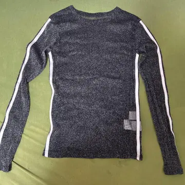 HARE 긴팔 T셔츠 F 블랙 화이트 스트라이프