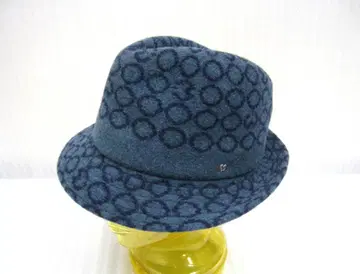 밀라 쇤 울 혼방 서클 패턴 중절 햇 모자 사이즈 58cm 일본제