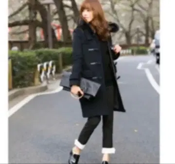 Liridia 퍼 달린 더플 코트 사이즈 1 네이비