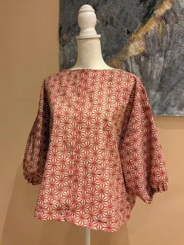 울 미사용 옷감 기모노 리메이크 7부 소매 풀오버