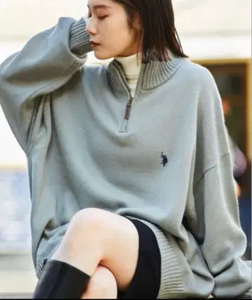 폴로 하프 지퍼