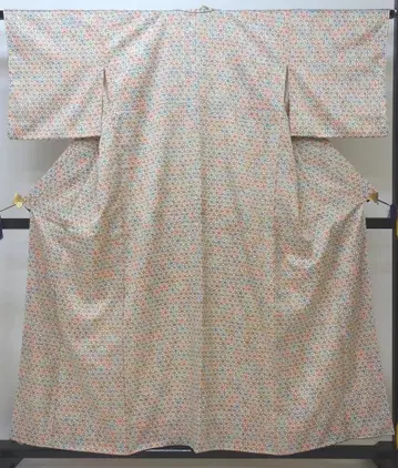 새상품급 중고 코몬 린넨 아사노하 무늬 화이트 색채 풍부 N71106-9