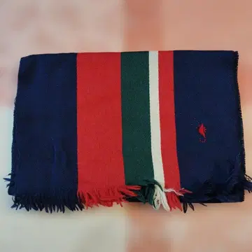 후쿠조 스트라이프 디자인 머플러 네이비 FUKUZO 요코하마