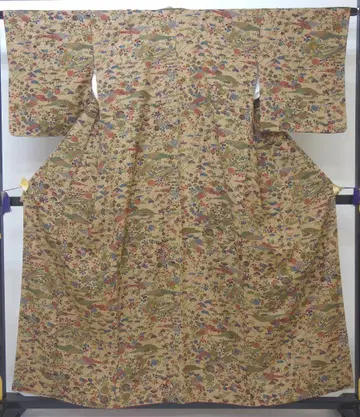 새상품급 중고 코몬 바치카라 풀꽃무늬 옅은 브라운 N71106-8