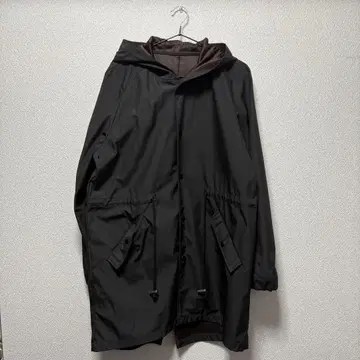 모즈 코트 후드 블랙 발수