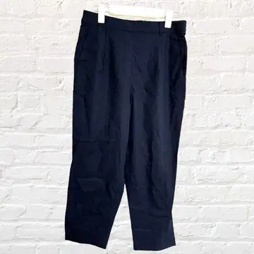 스트레이트 팬츠 슬랙스 허리밴딩 블랙 오피스 캐주얼 L