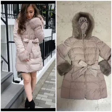 리젝시 롱 다운 코트 퍼 후드 M RESEXXY