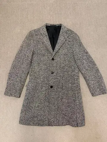 그레이 계열 울 혼방 체스터 코트