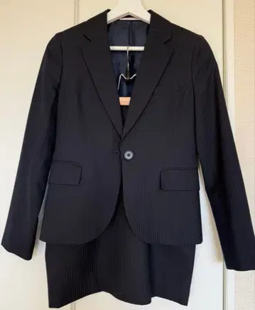 아오키 LES MUES 수트 셋업 워셔블 네이비